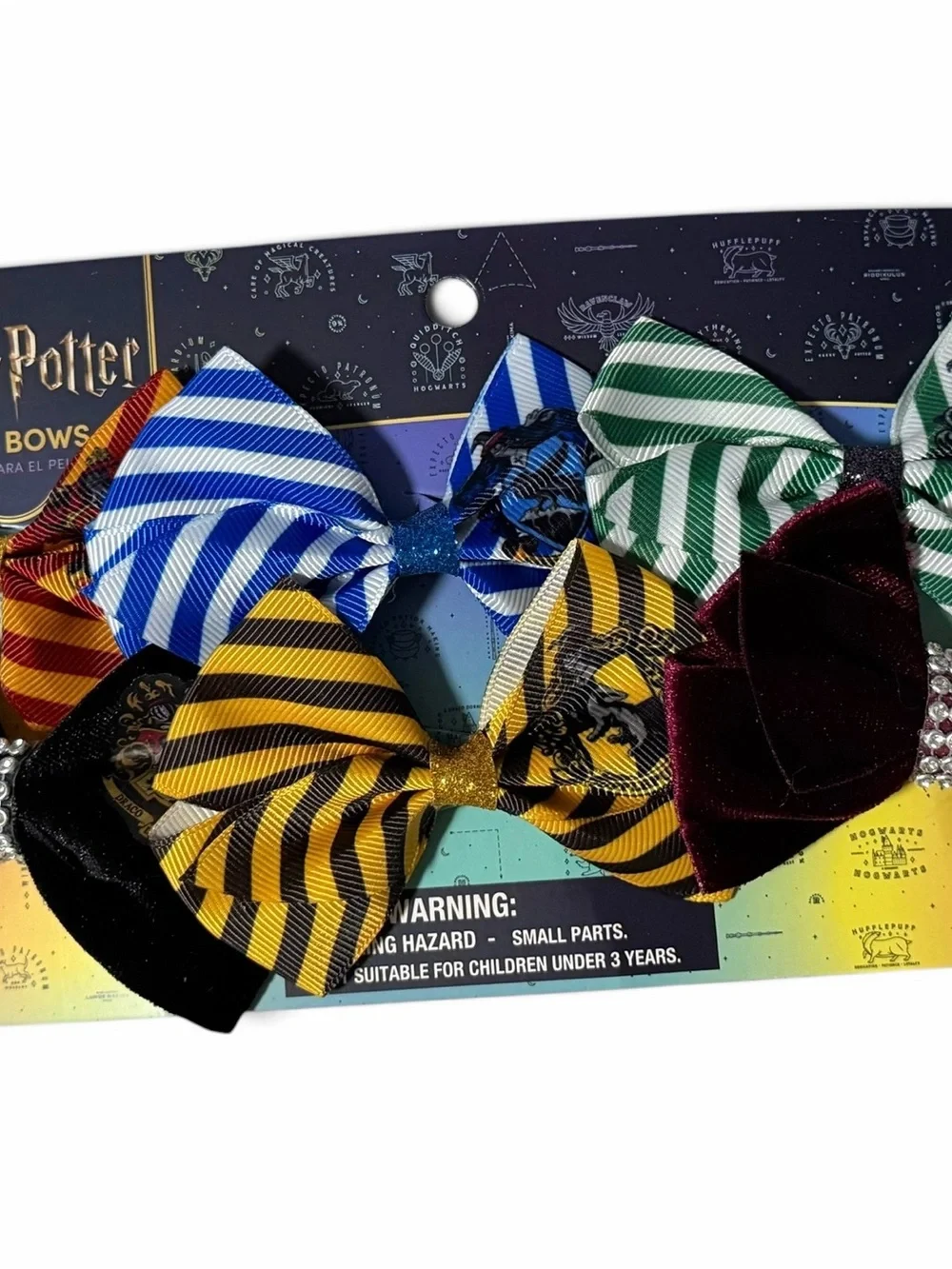 NWT Harry Potter House Hair Bows Set of 6